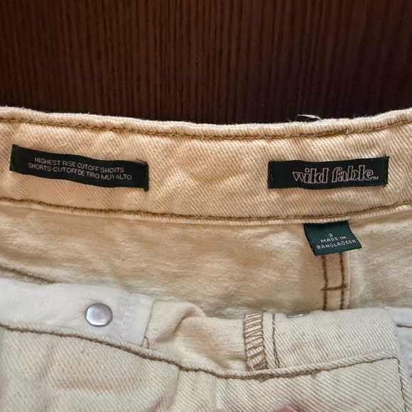 Wild Fable | High Rise Cutoff Denim Shorts | Cream (2) - Picture 3 of 3